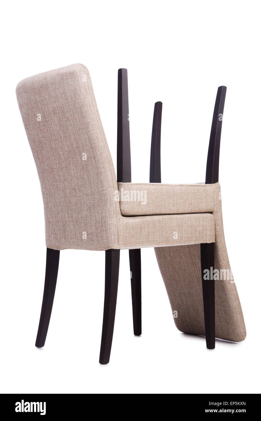 Set of chairs isolated on white Stock Photo - Alamy