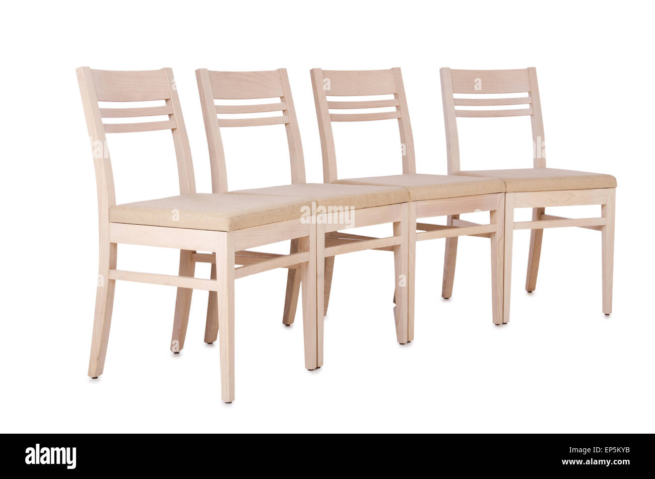 Set of chairs isolated on white Stock Photo - Alamy