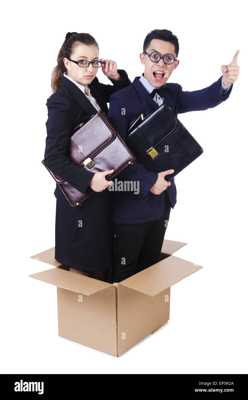 Pair of young in the box Stock Photo - Alamy