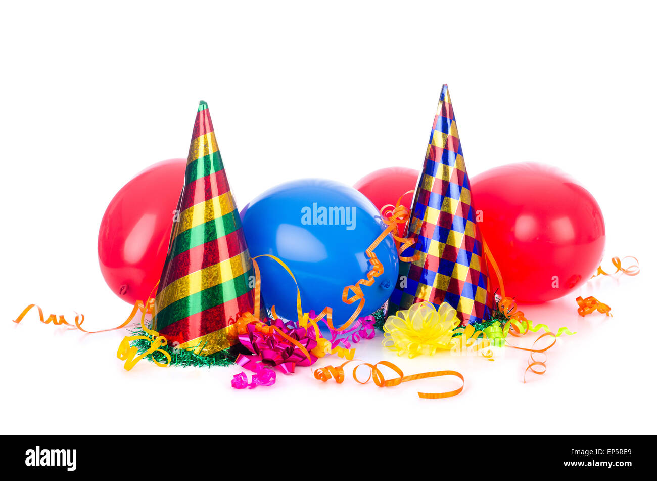 Party items on the white Stock Photo Alamy
