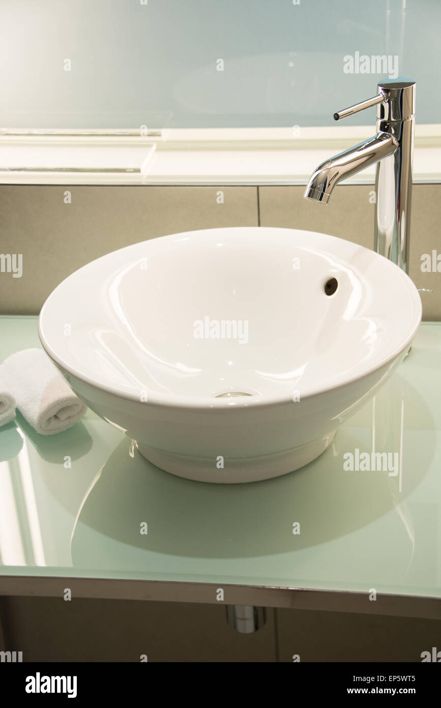 Modern sink in the bathroom Stock Photo - Alamy