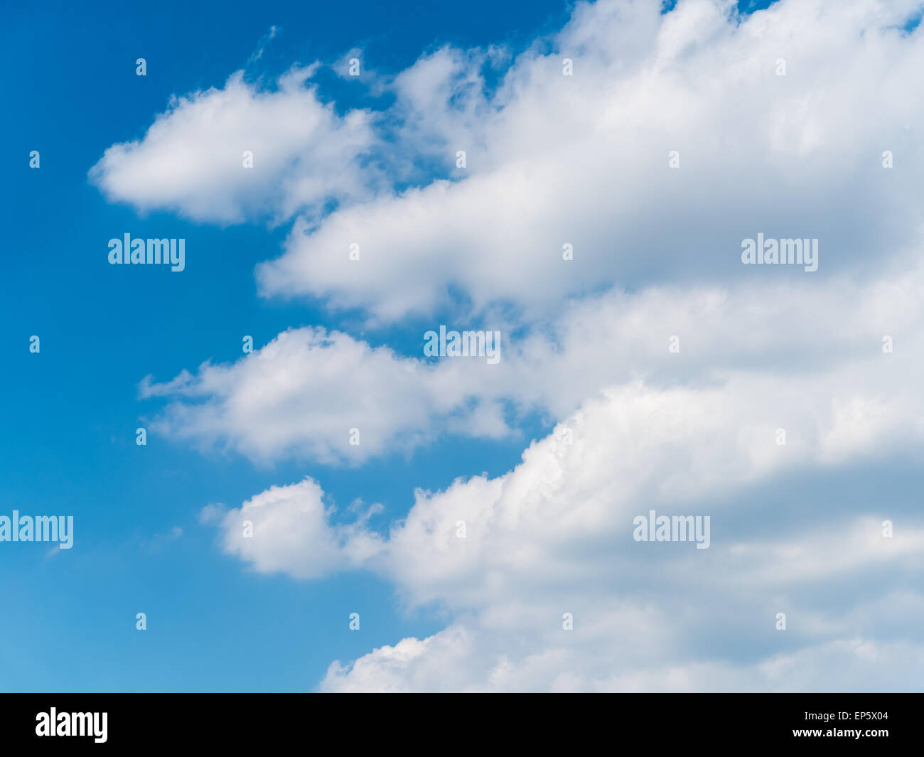 Summer Blue Sky With Soft White Clouds Stock Photo - Alamy