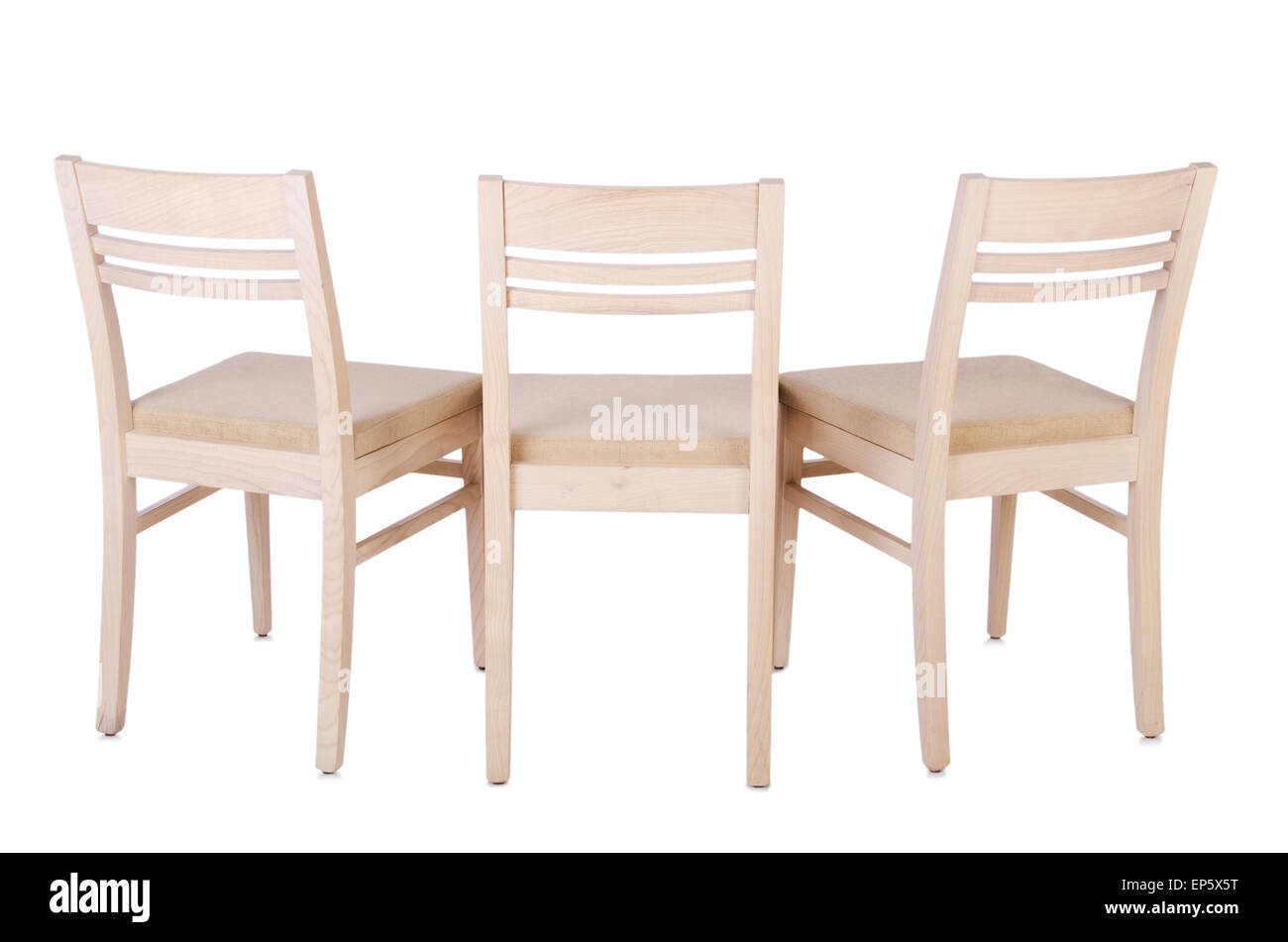 Set of chairs isolated on white Stock Photo - Alamy
