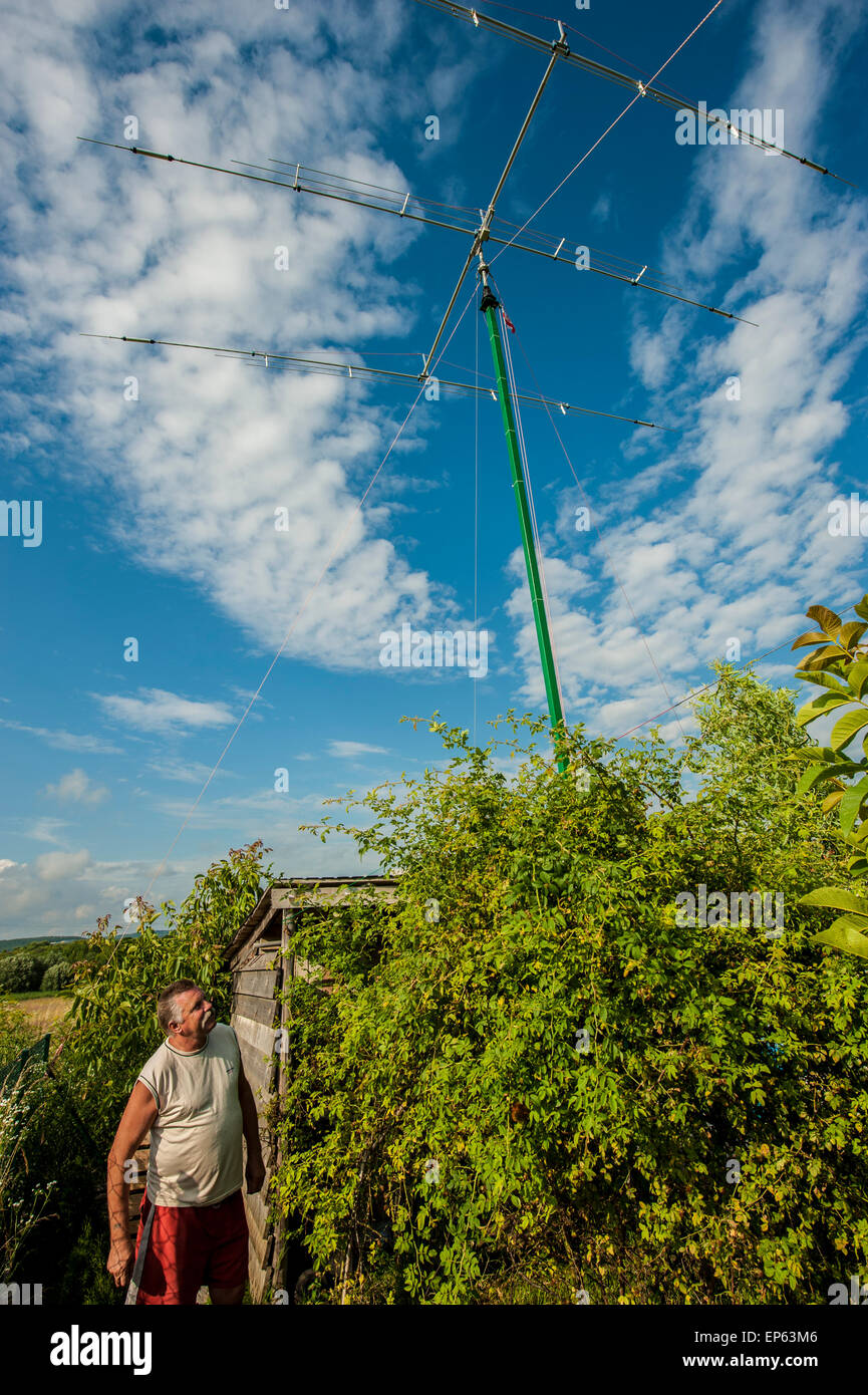 Amateur Radio installation in Checiny, central Poland. Stock Photo