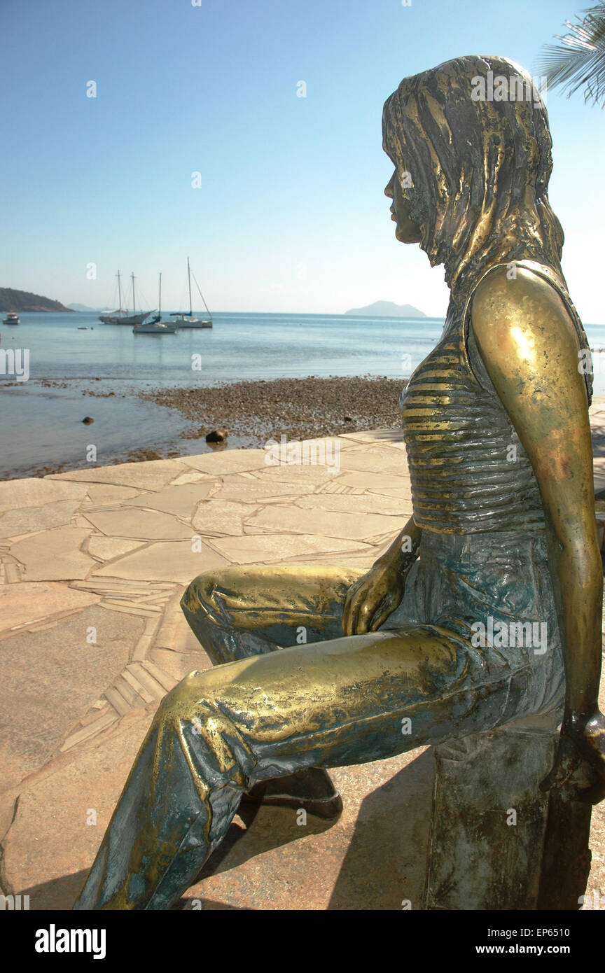 Buzios, Brazil: Brigitte Bardot statue Stock Photo