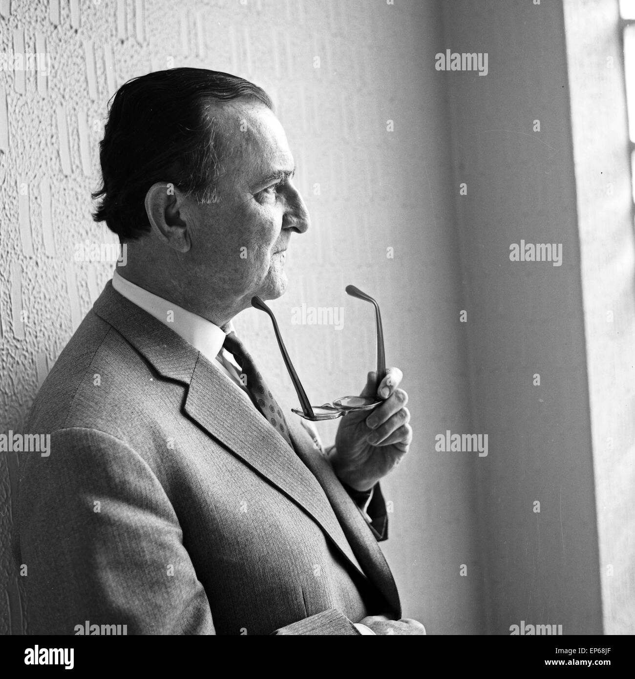 Deutscher Schauspieler Walter Klam, Deutschland 1960er Jahre. German actor Walter Klam, Germany 1960s. Stock Photo