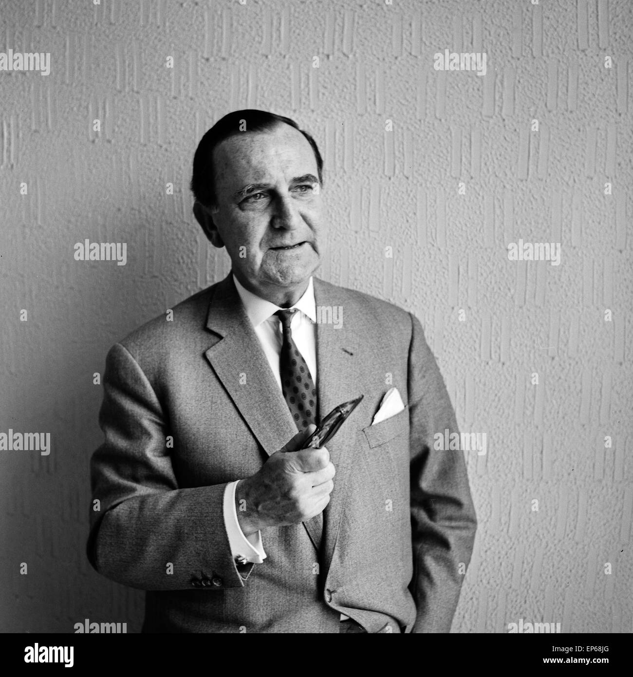 Deutscher Schauspieler Walter Klam, Deutschland 1960er Jahre. German actor Walter Klam, Germany 1960s. Stock Photo