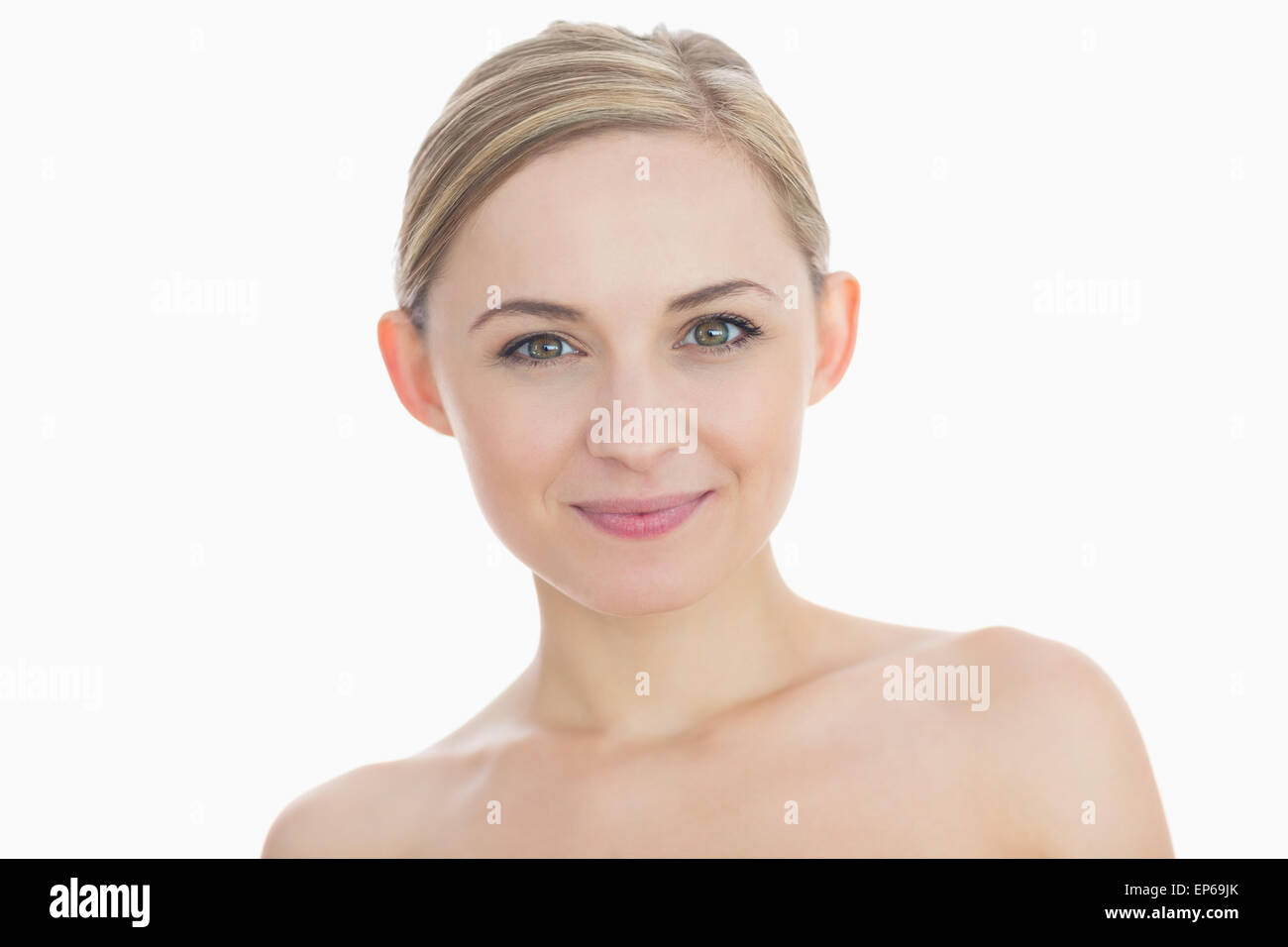 Closeup portrait of a cute young woman smiling Stock Photo - Alamy
