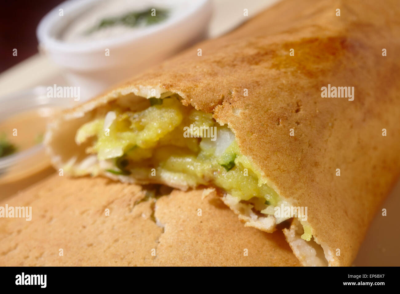 Onion Chili Masala Dosa, a classic Indian street food Stock Photo Alamy