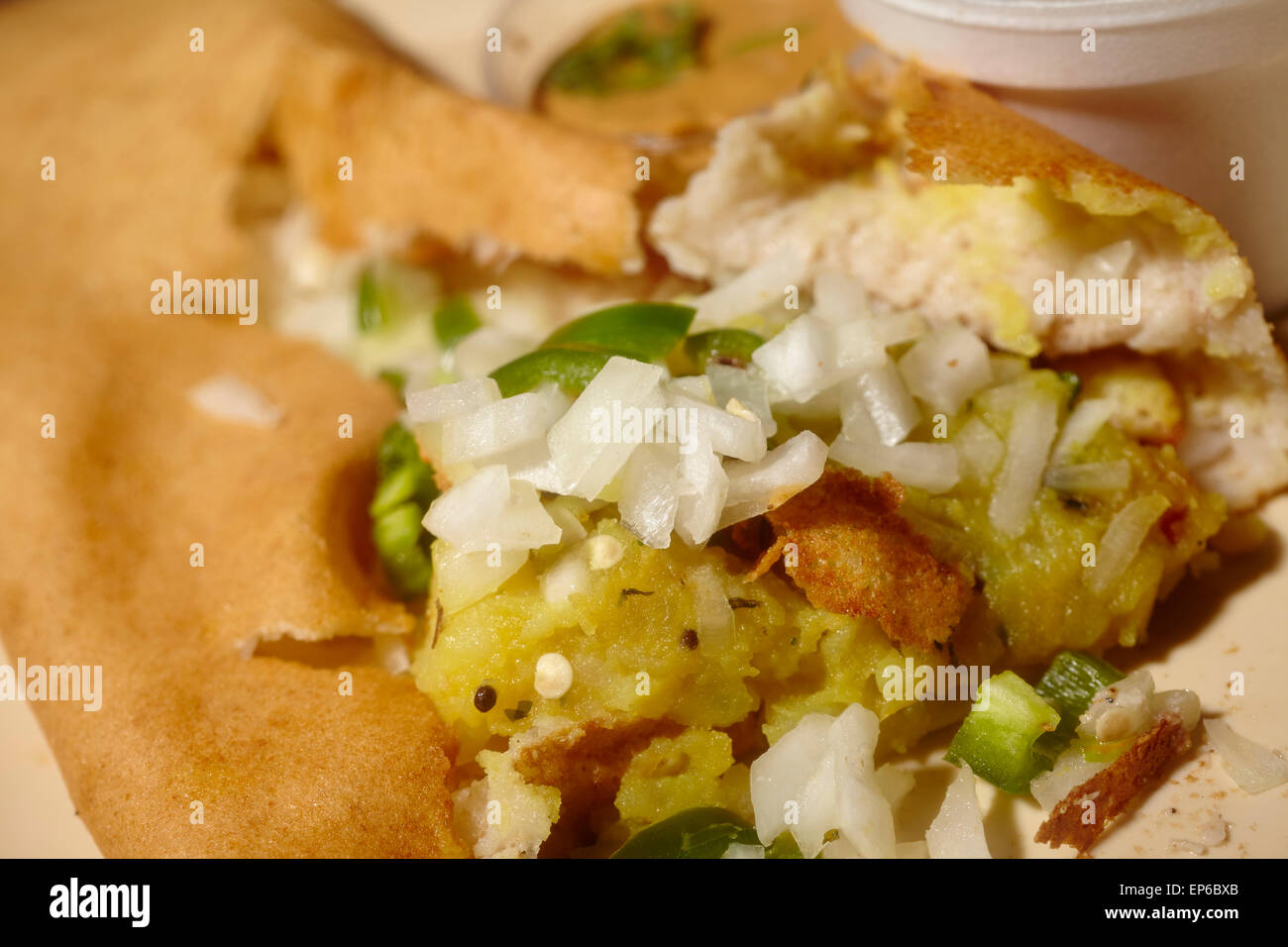 Onion Chili Masala Dosa, a classic Indian street food Stock Photo Alamy