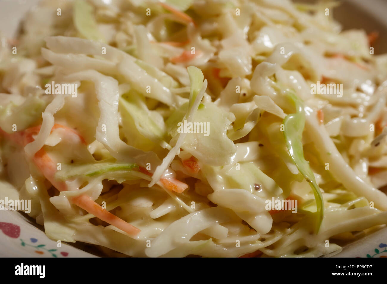 bowl of American style cole slaw Stock Photo