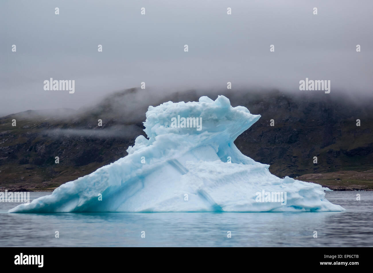 The blue icebergs of Narsusuaq Fjord in Greenland Stock Photo
