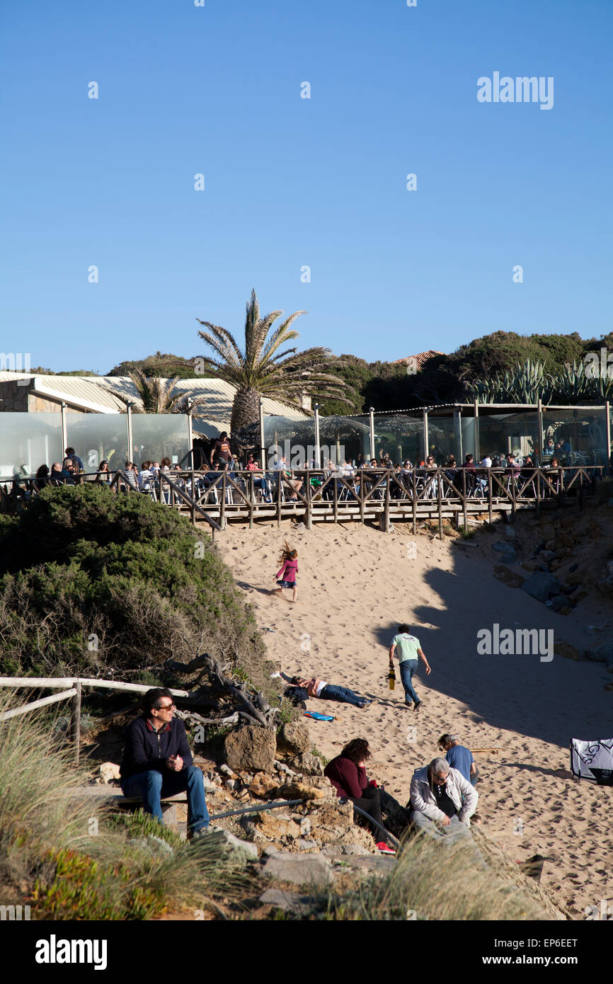 Praia Do Guincho Beach Restaurant Bar Cascais Portugal Stock Photo