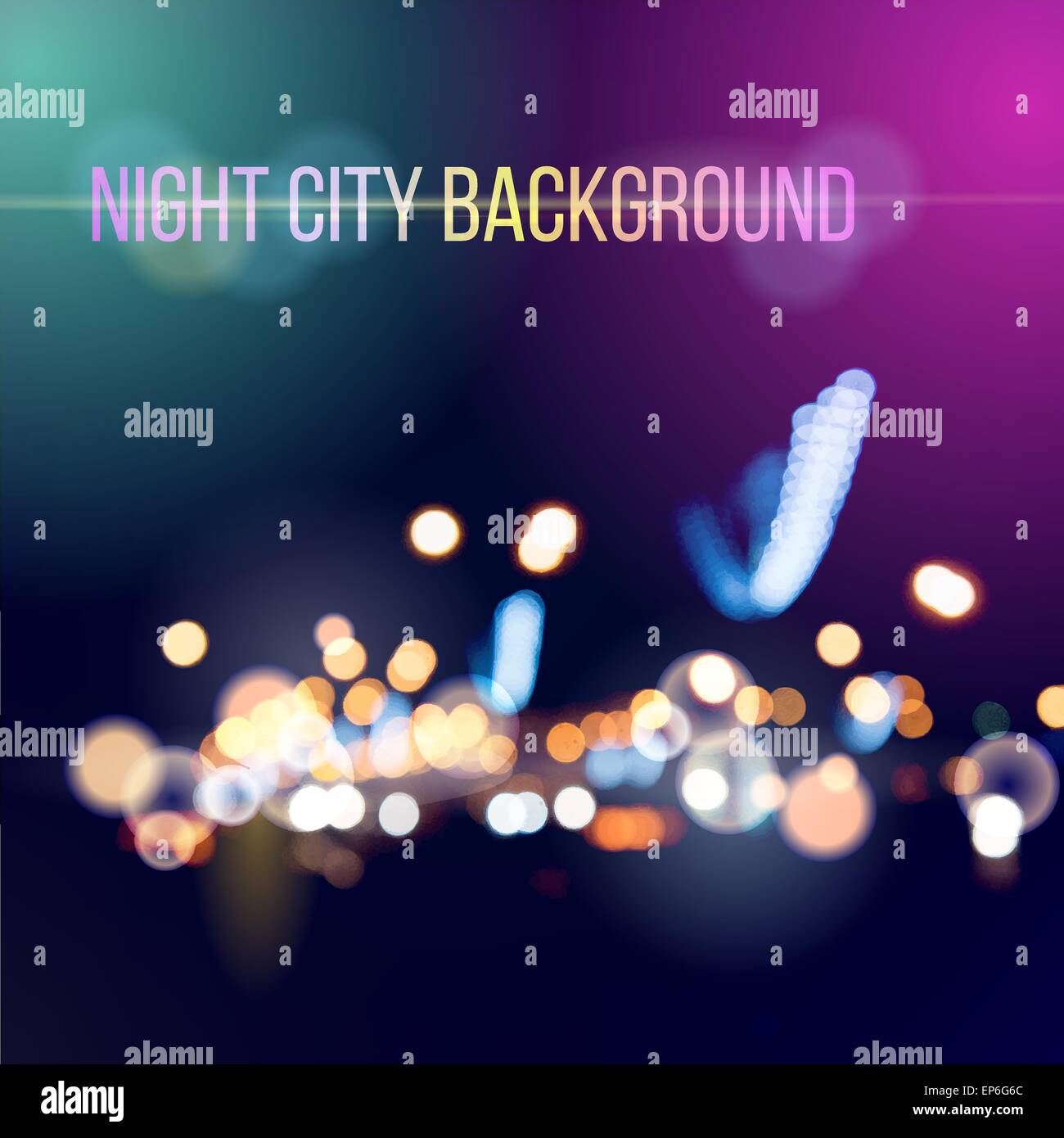 Blurred defocused lights of city traffic. Vector background Stock ...
