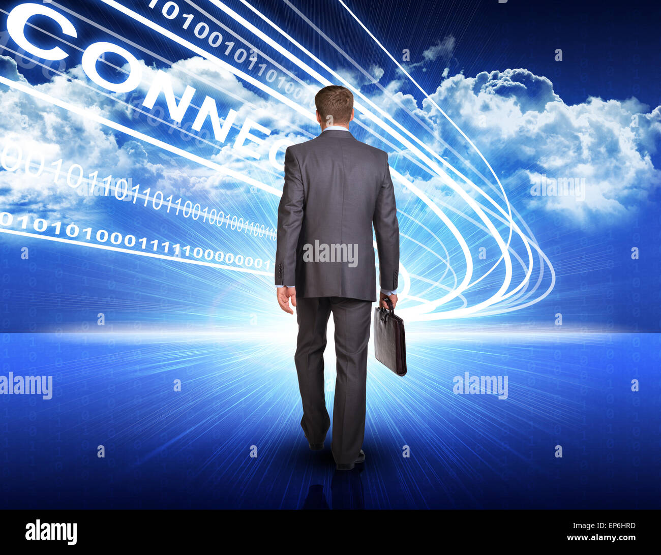 Rear view of businessman Stock Photo - Alamy