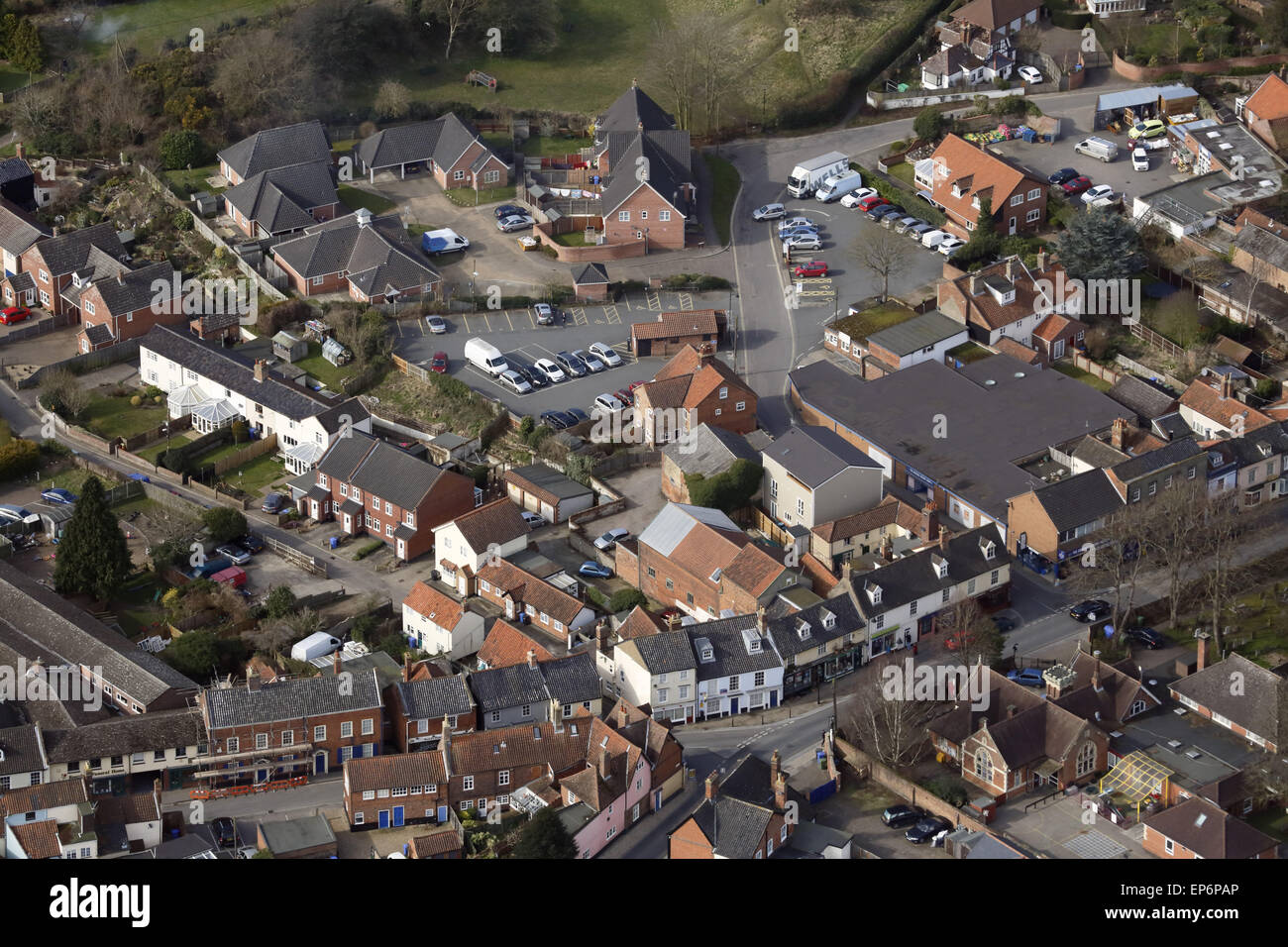 Aerial view of Bungay, Suffolk, England, UK Stock Photo Alamy