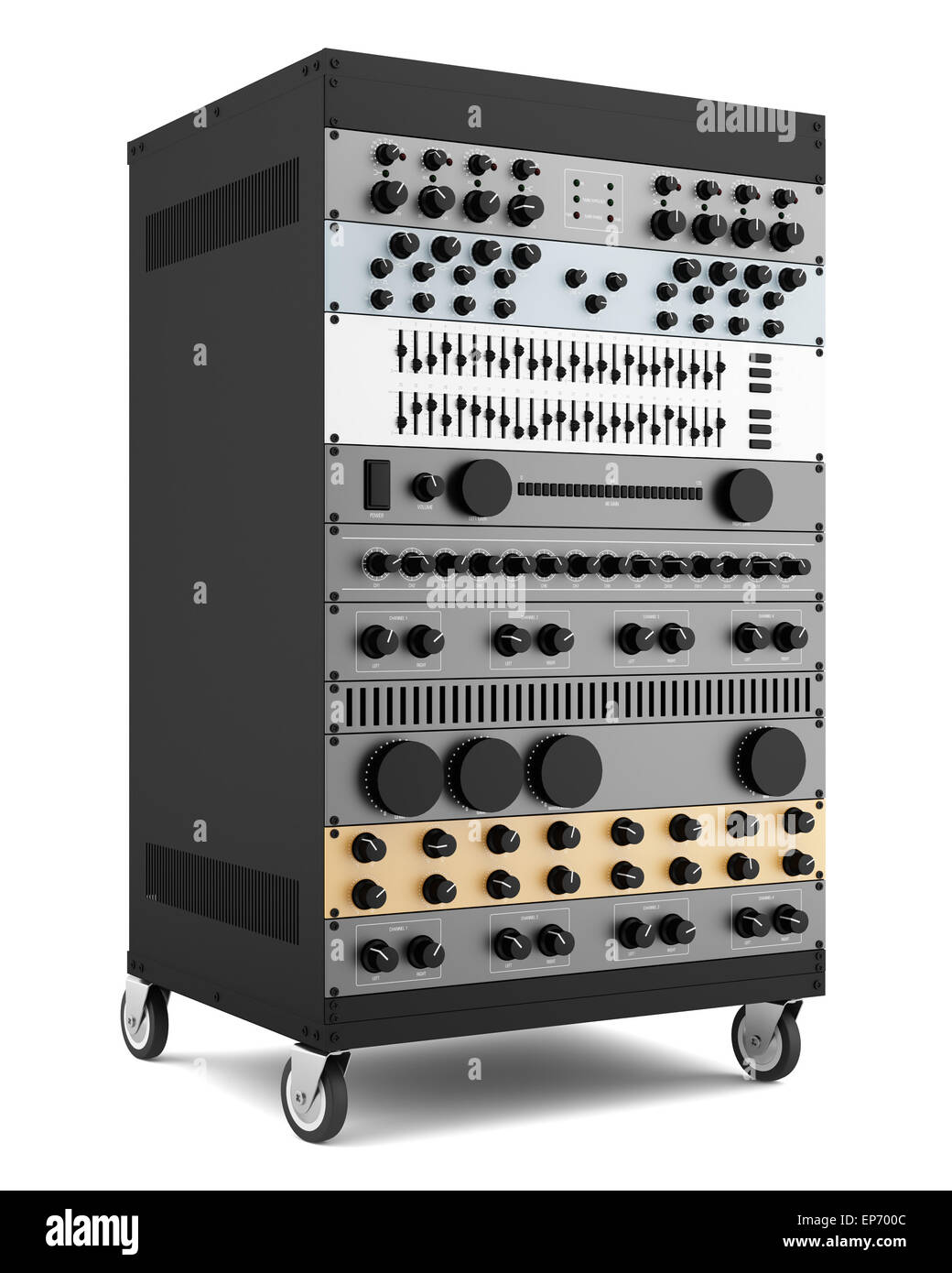 audio effects processors in a rack isolated Stock Photo Alamy