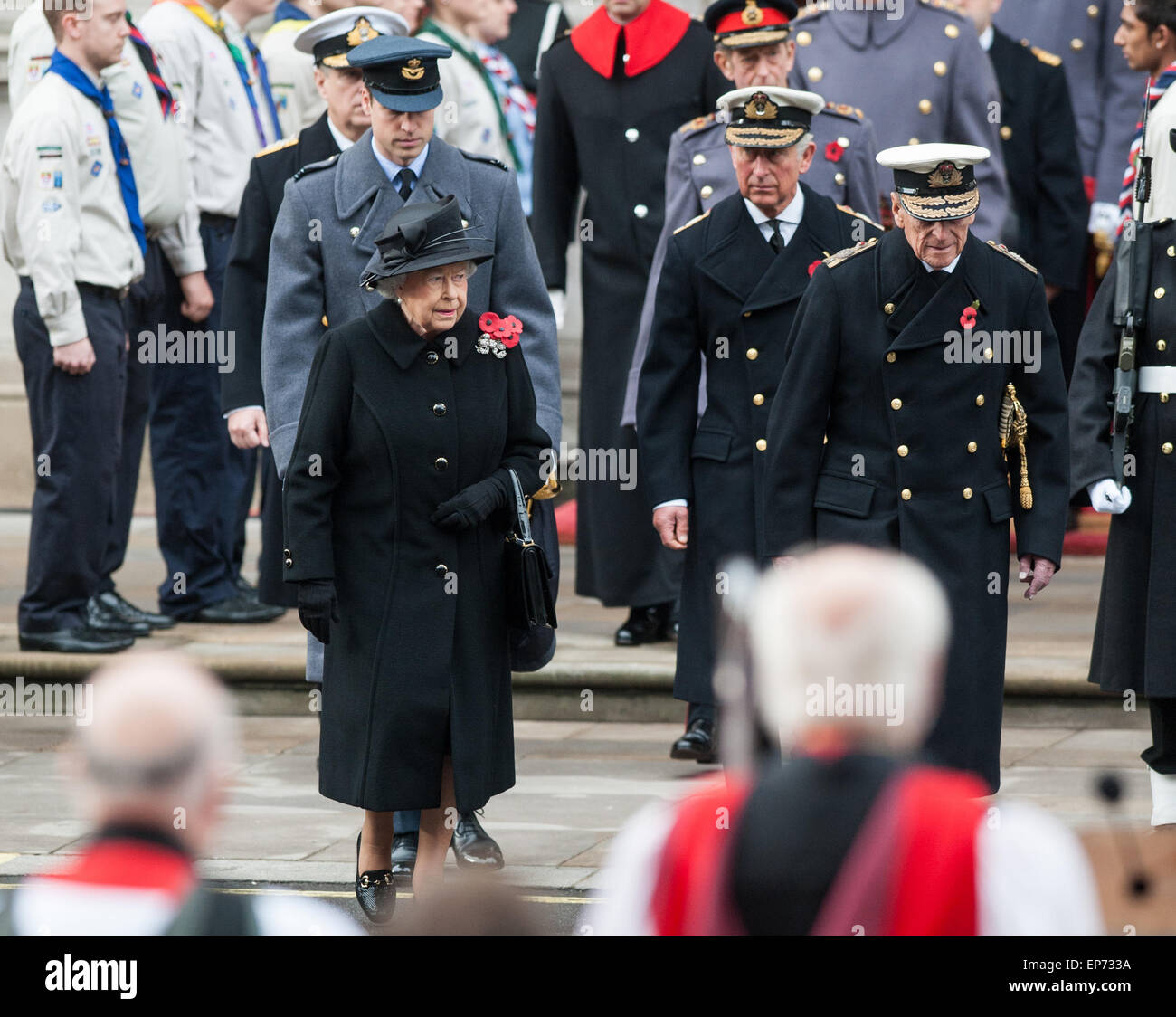 Remembrance Sunday service held at the Cenotaph. Featuring Queen