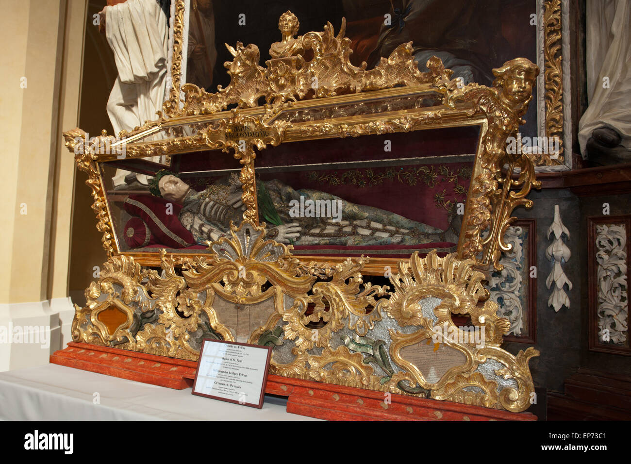 Kutna Hora: Relics Of Saint Felix Stock Photo