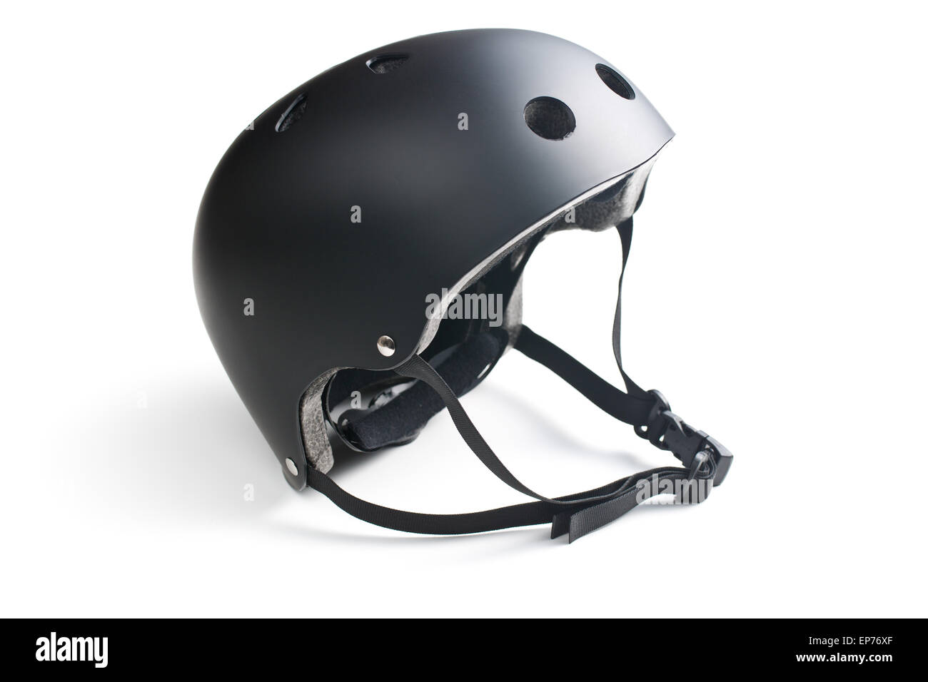 bike helmet on white background Stock Photo