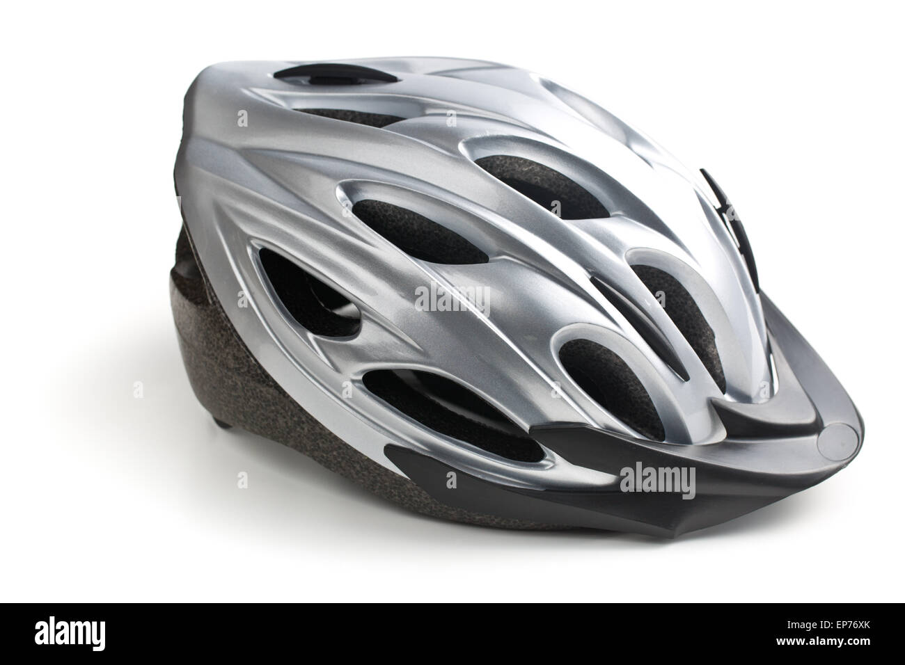 bicycle helmet on white background Stock Photo