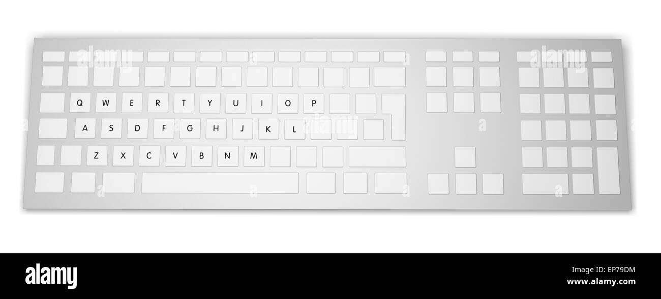 Computer keyboard key labels close up Stock Photo