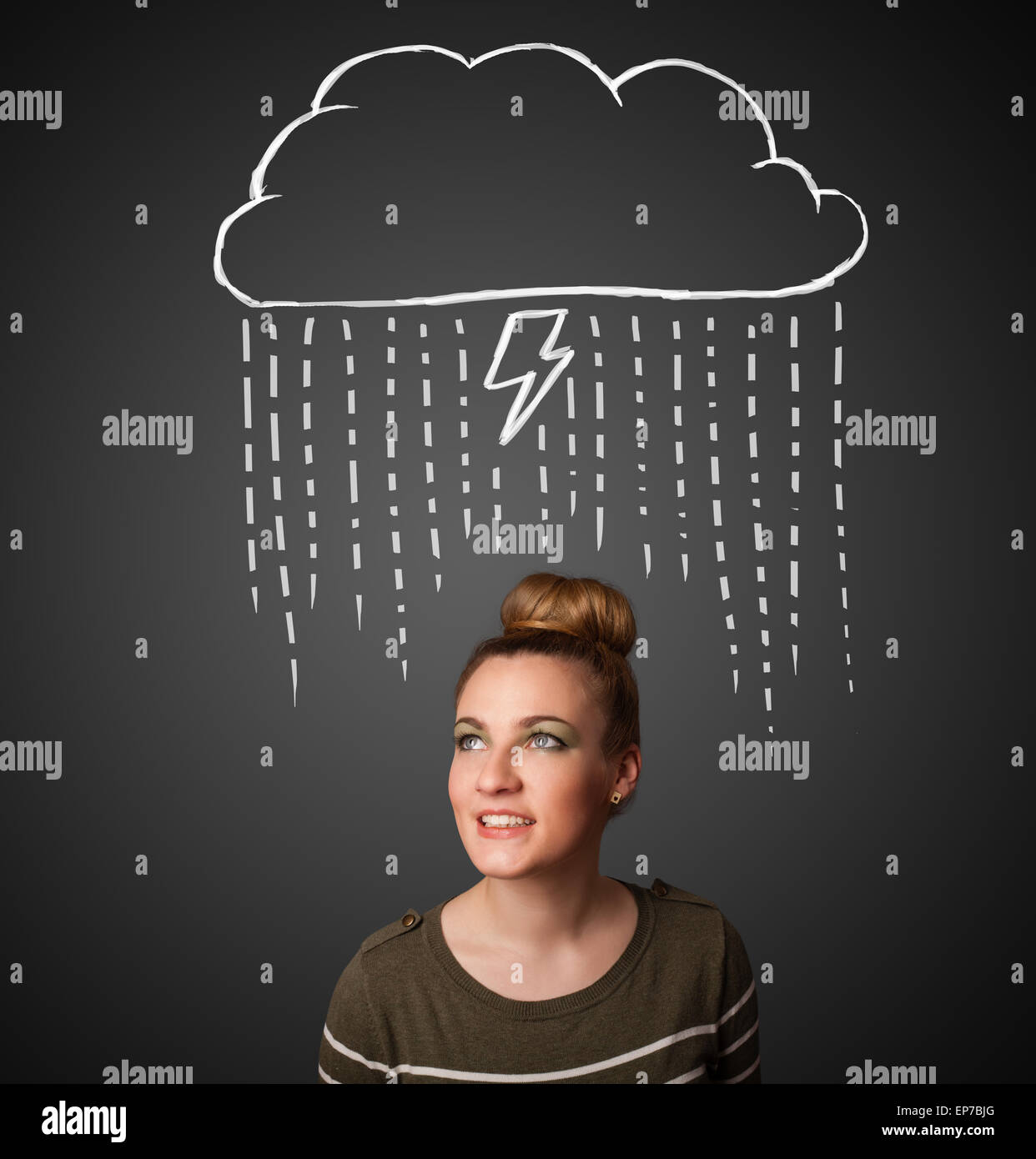 Lady watching lightning hi-res stock photography and images - Alamy