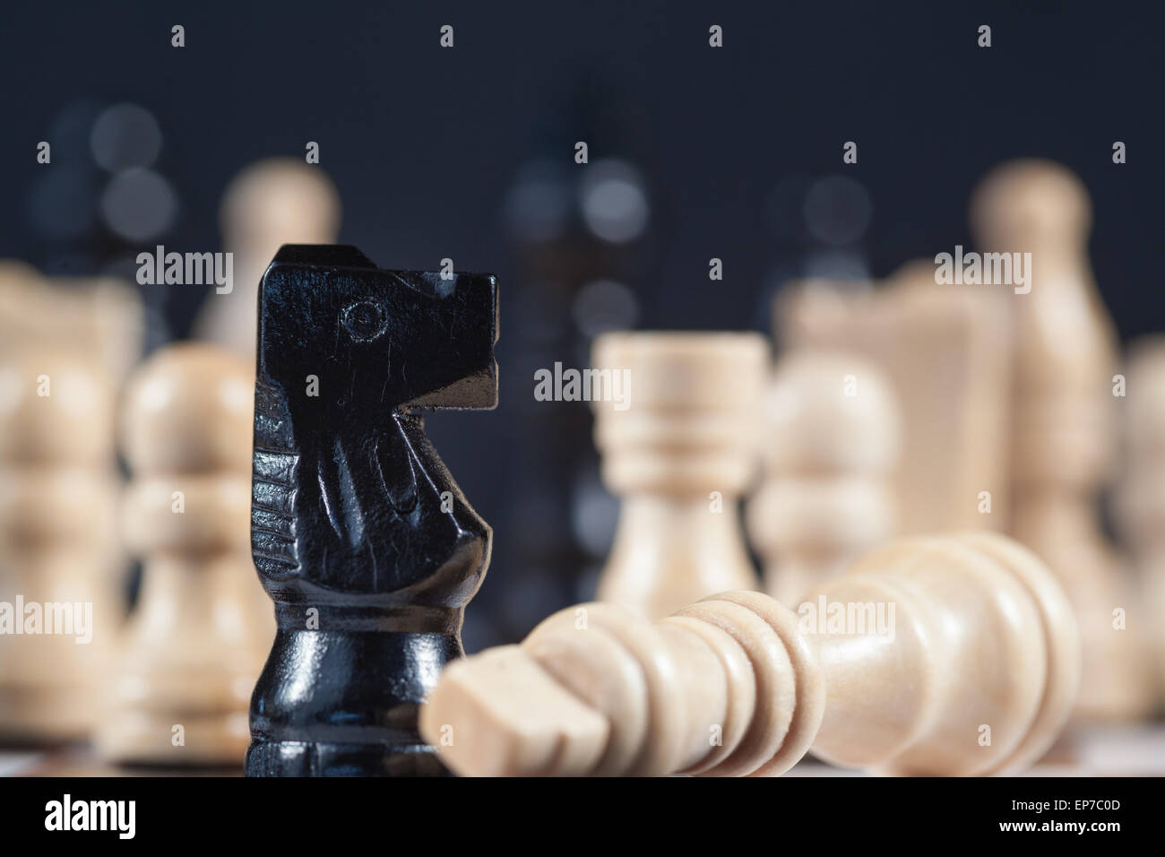 Chess piece knight Black and White Stock Photos & Images - Alamy