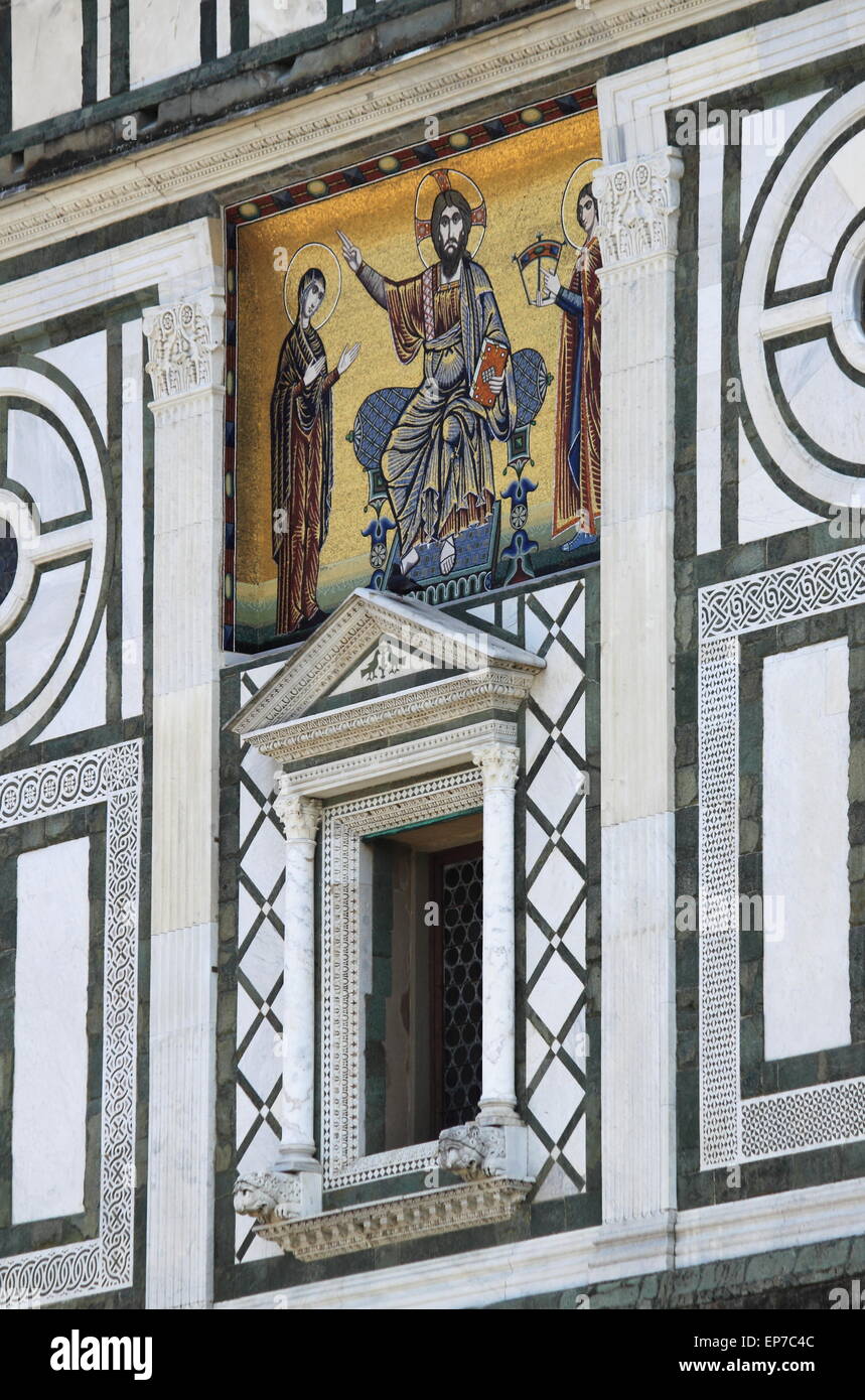 Facade of San Miniato Basilica in Florence, Italy Stock Photo - Alamy