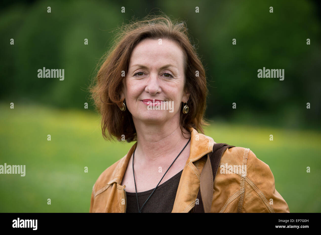 Muensingen, Germany. 14th May, 2015. Actress Irene Fischer poses in Muensingen, Germany, 14 May 2015. A celebratory linden tree was planted for the 30th birthday of the well known ARD series 'Lindenstrasse.' Photo: DANIEL NAUPOLD/dpa/Alamy Live News Stock Photo