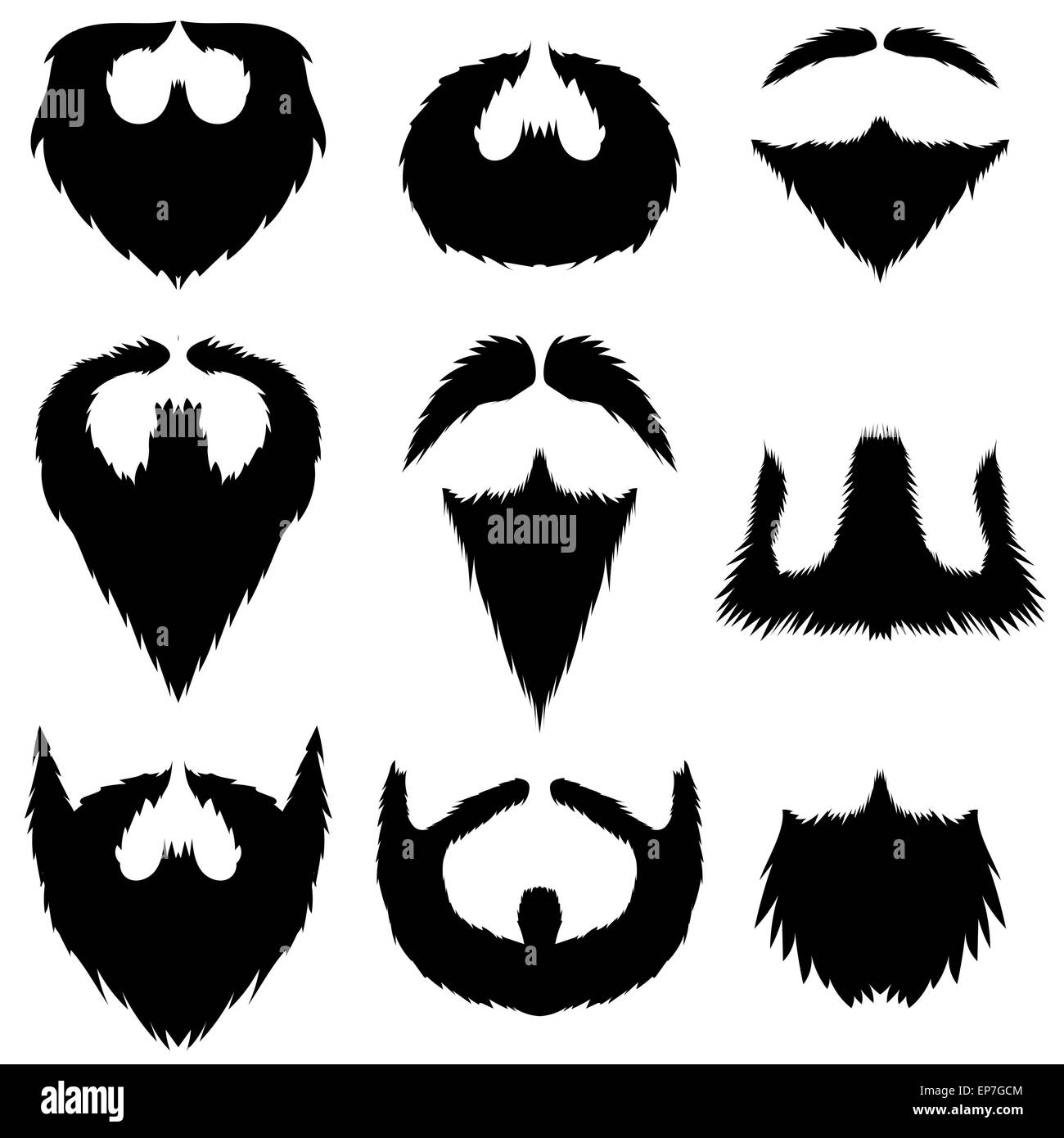 Mustaches and Beards Collection Stock Vector Image & Art Alamy