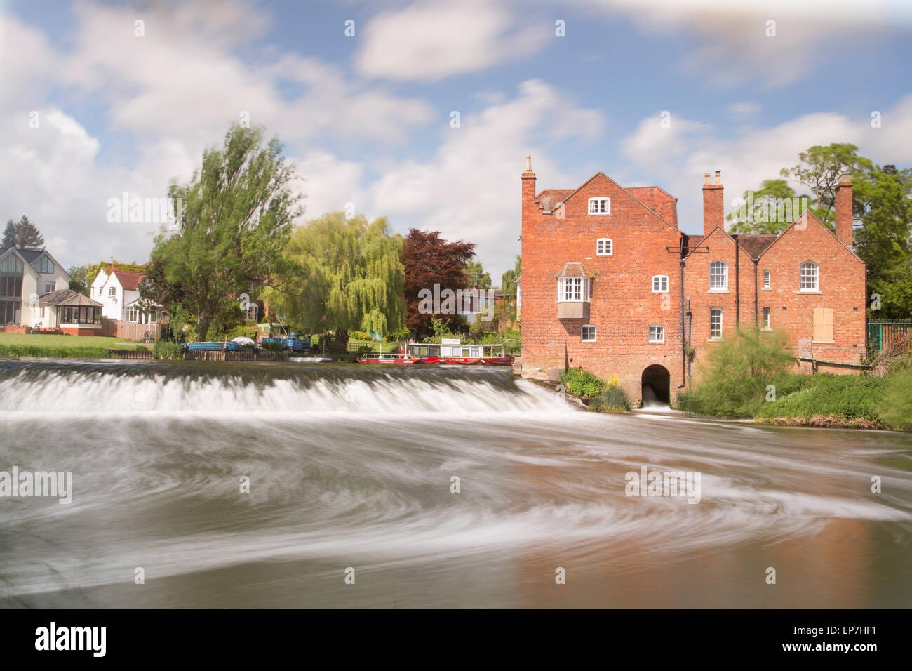 The attractively located Cropthorne Water Mill on the River Avon