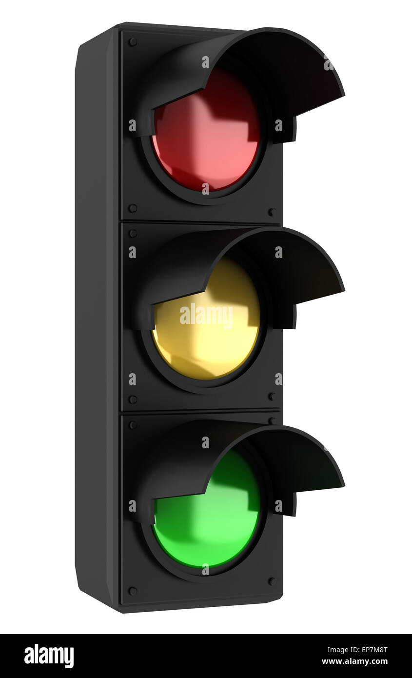 traffic lights isolated on white background Stock Photo - Alamy