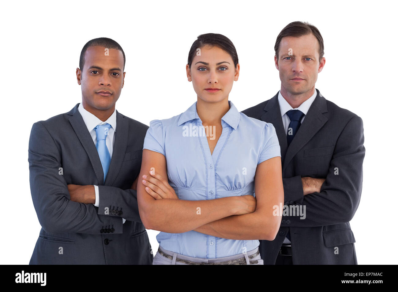 Group of serious business people standing together Stock Photo - Alamy
