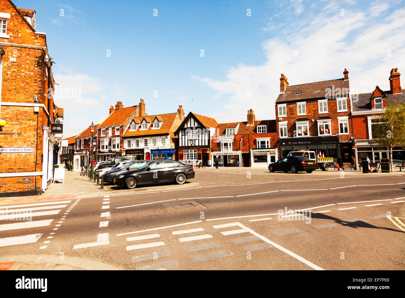 Beverley town centre market place shops road high street East Riding Of Yorkshire UK England Stock Photo