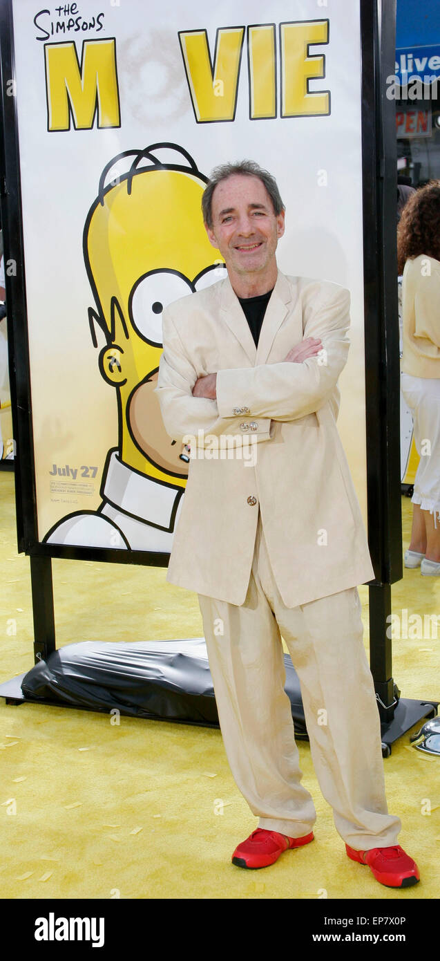 File. 14th May, 2015. Actor Harry Shearer, who voices Ned Flanders and Mr Burns in The Simpsons, is to leave the show after more than 25 years following a dispute with producers. Executive producers said in a statement that Shearer had turned down a new pay deal. Pictured Jul 24, 2007 - Los Angeles, CA, USA - HARRY SHEARER at Twentieth Century Fox's World Premiere of 'The Simpsons Movie' at the Mann Village Theater in Westwood. (Credit Image: © David Baxter/ZUMA Press) Stock Photo