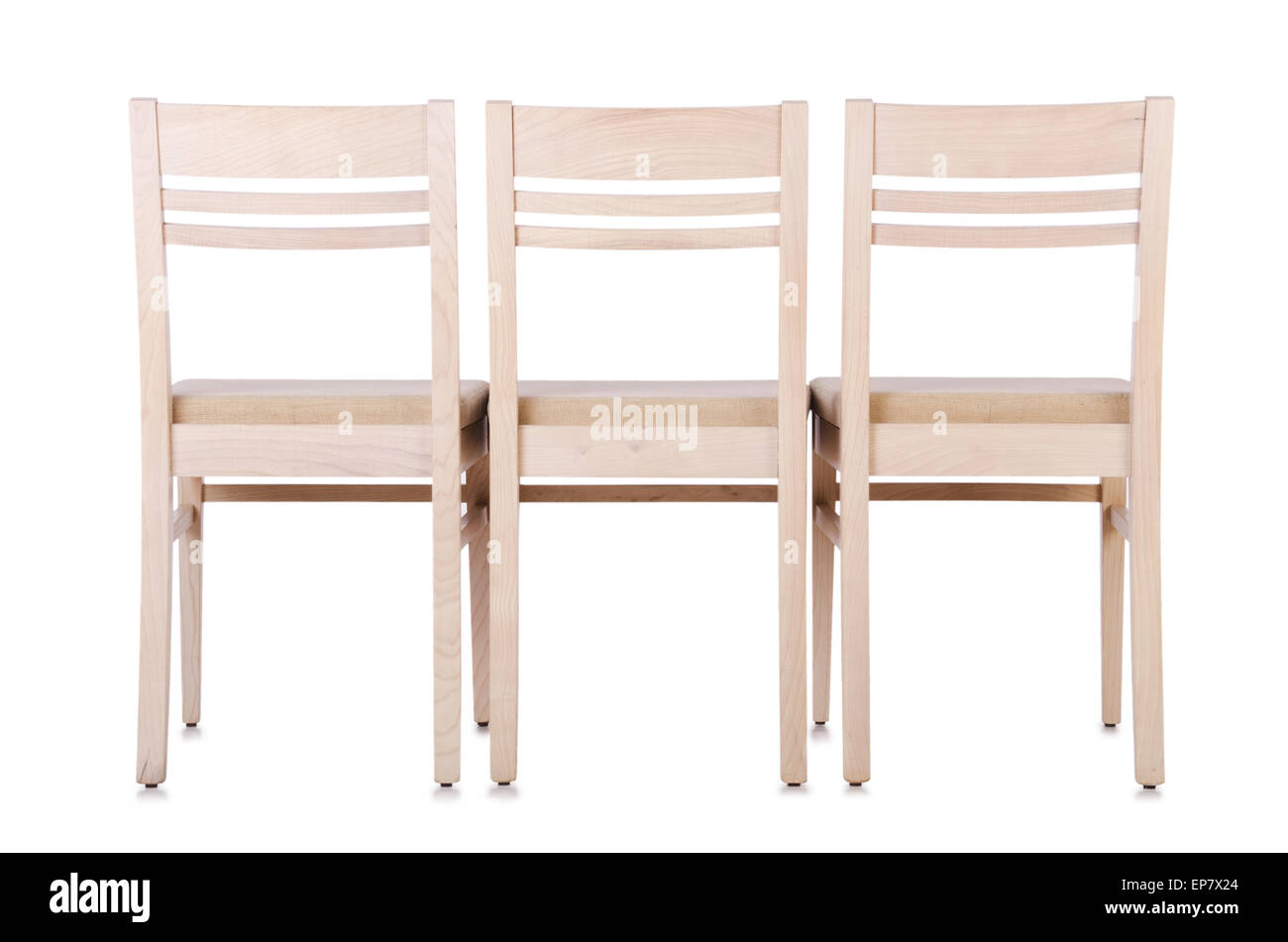 Set of chairs isolated on white Stock Photo - Alamy