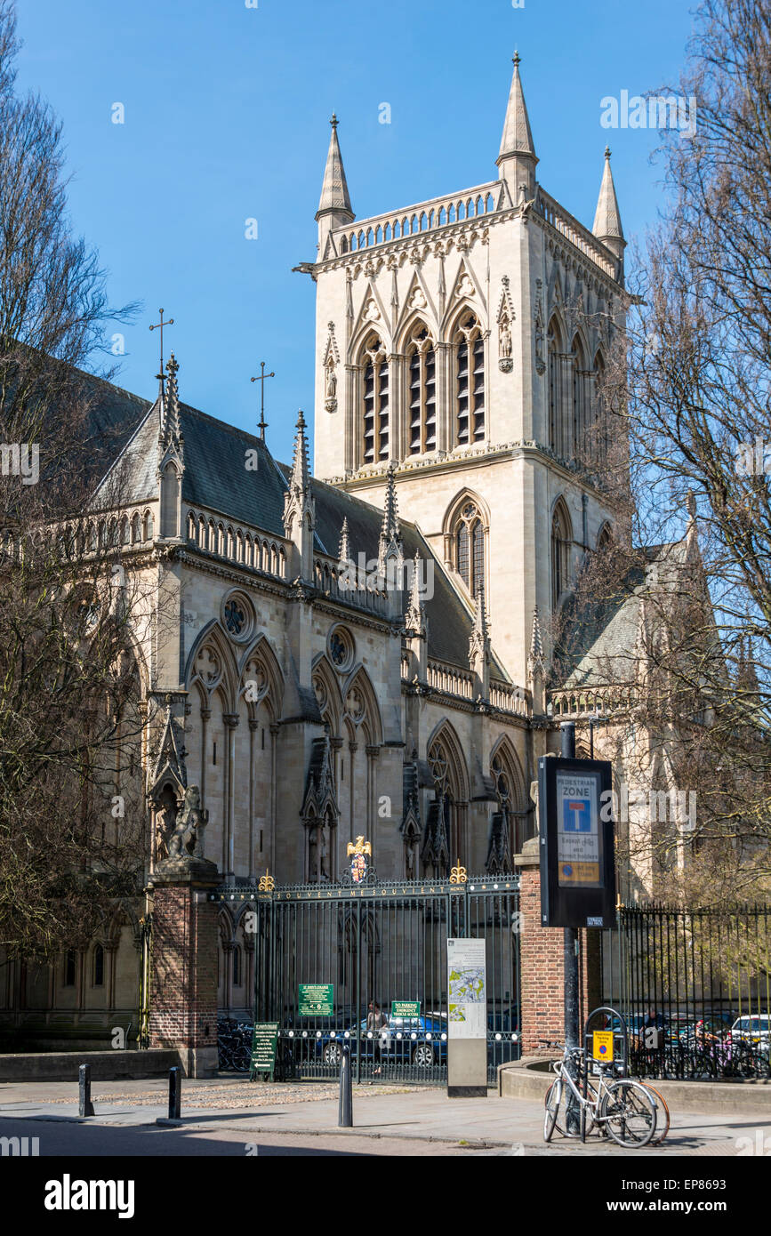 St John's College of Cambridge University, England: the chapel Stock Photo