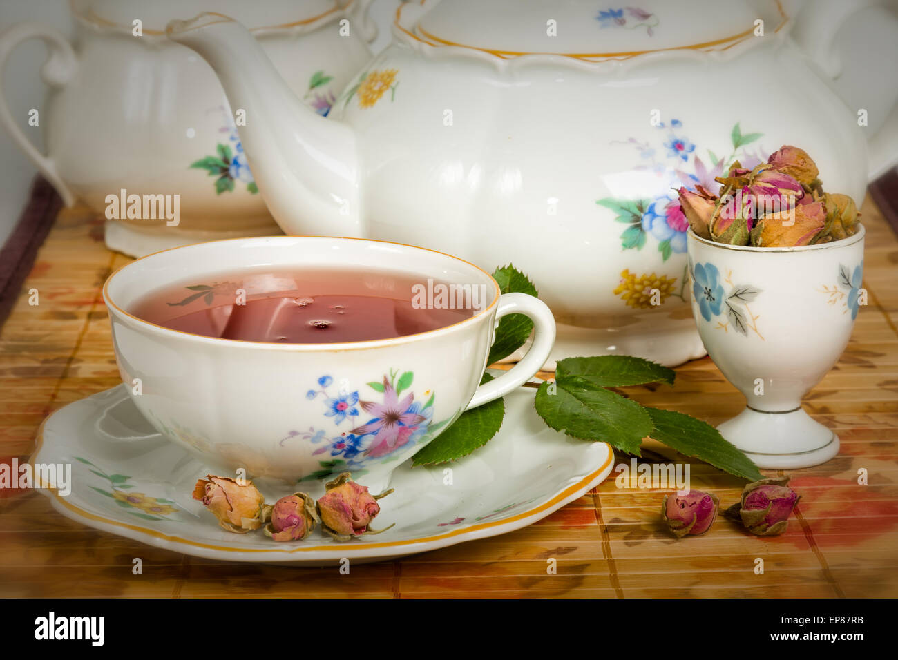 Rose fragrant tea delicate health drink Stock Photo Alamy