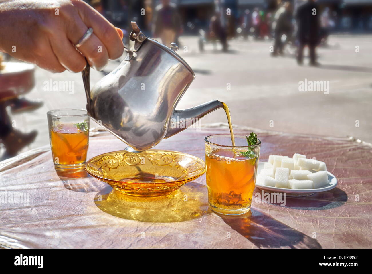 Traditional mint tea. Morocco, frica Stock Photo