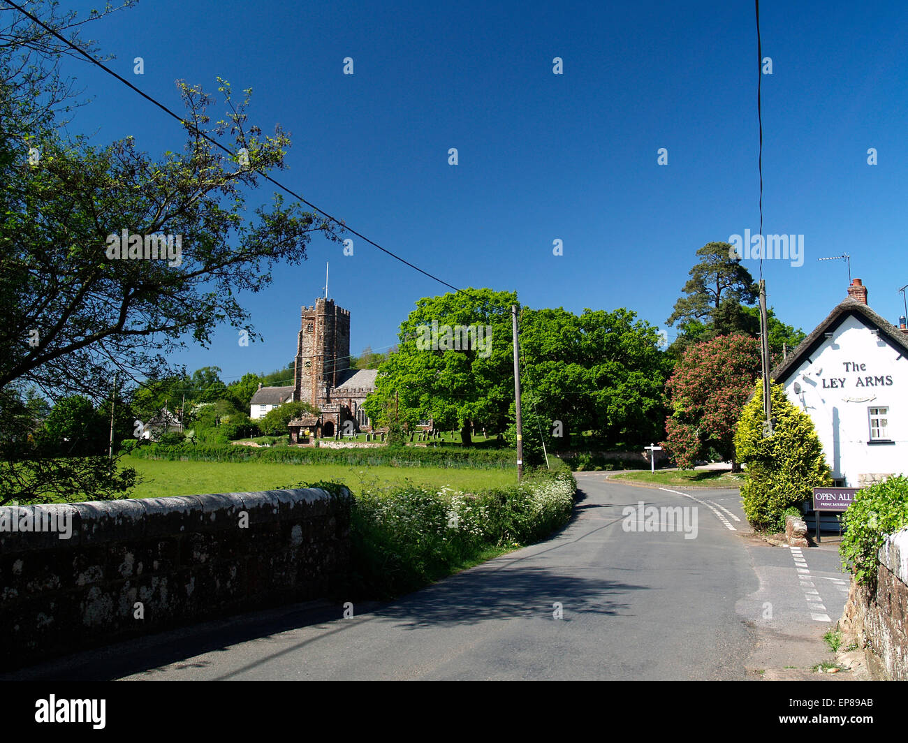The English village of Kenn,Devon. Stock Photo