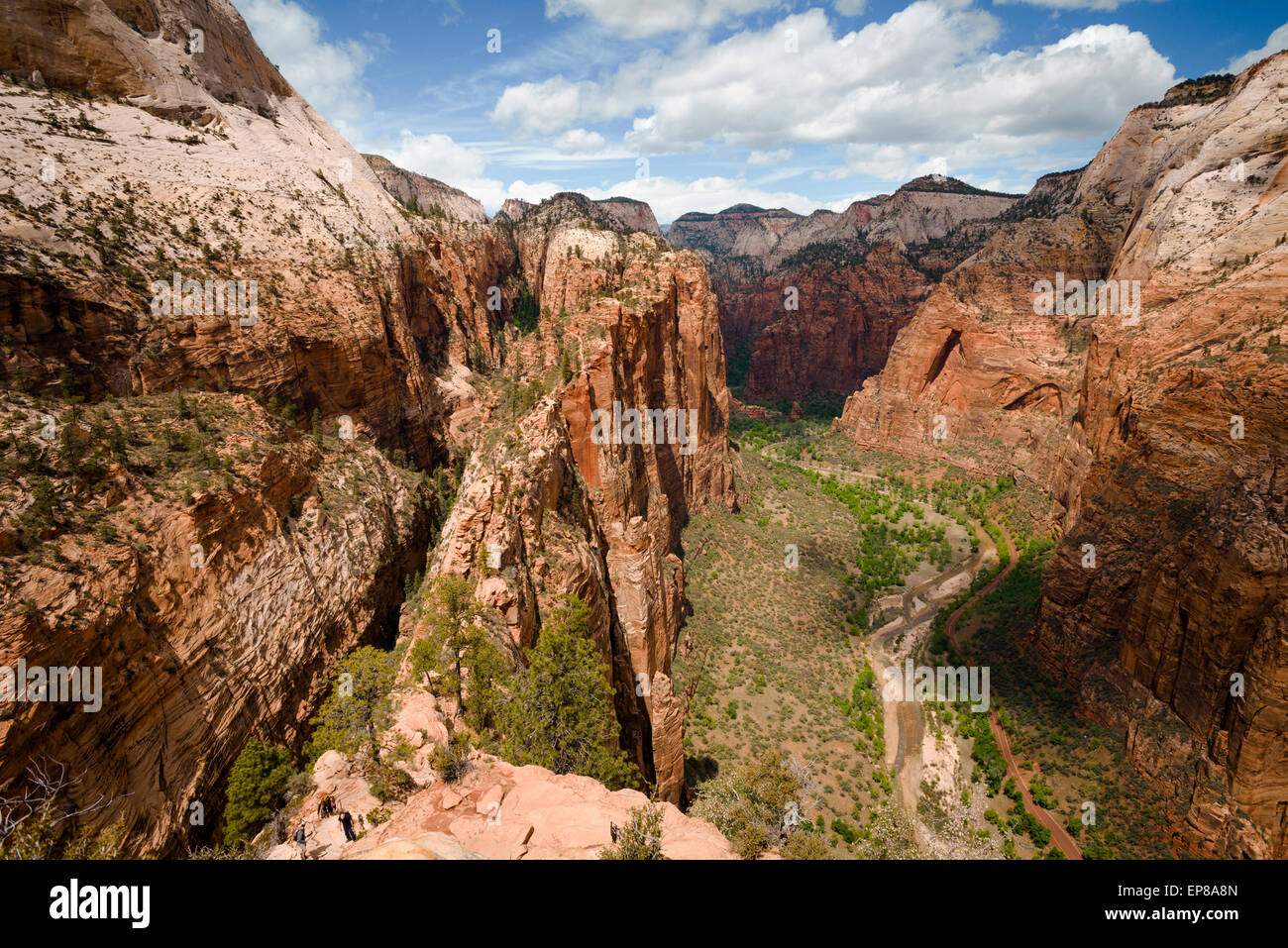 Looking back along the exposed, knifeedge trail from near the end of