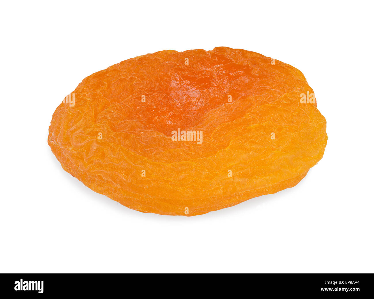 Dried pitted apricot isolated on a white background Stock Photo