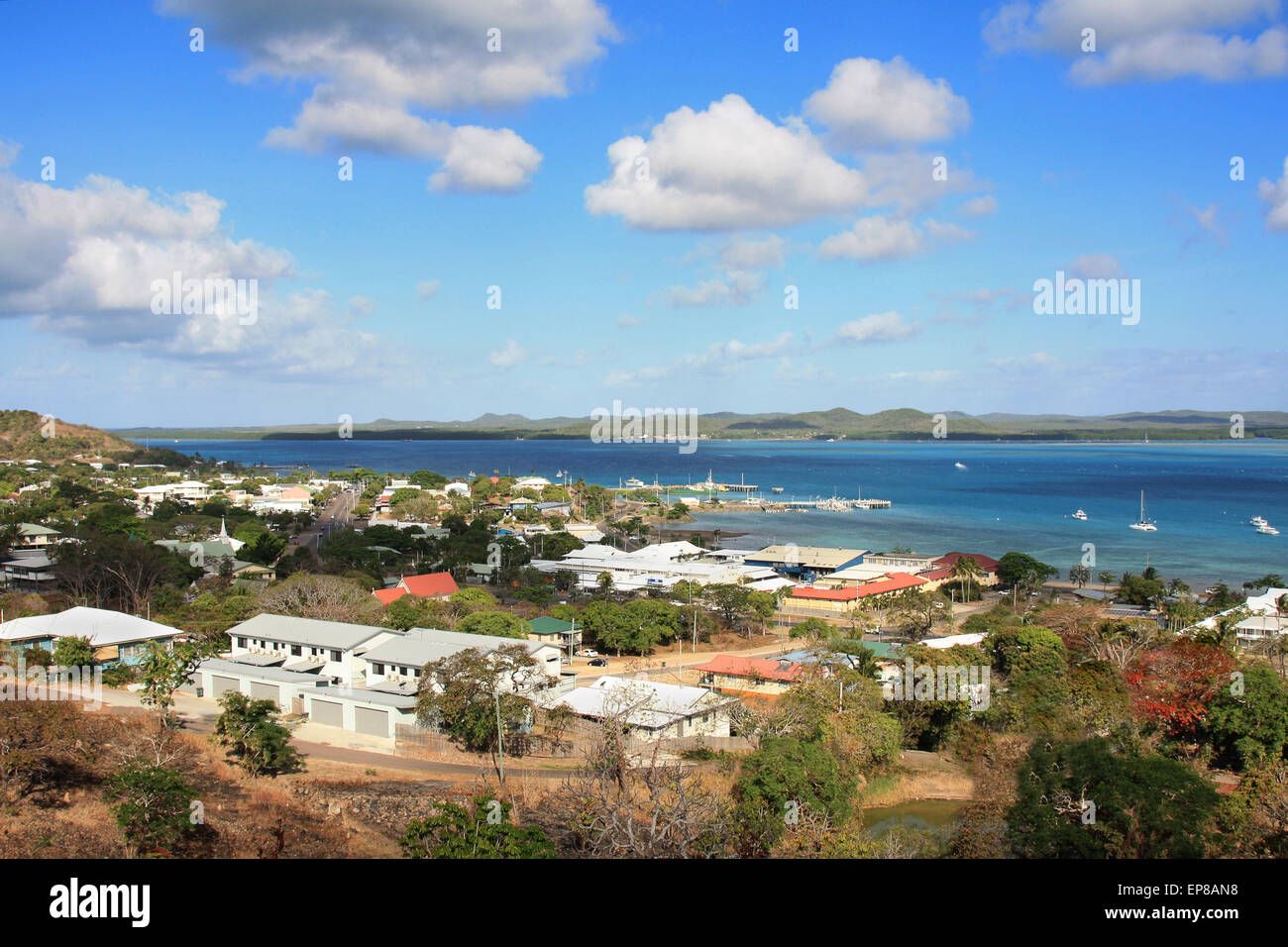 view from Green Fort  Hill Lookout looking towards Horne Island Queensland Australia Stock Photo