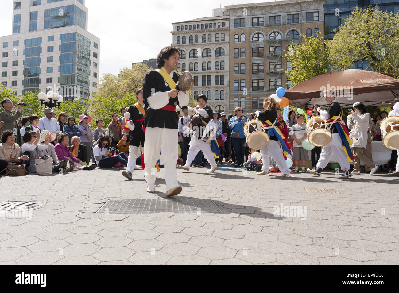 Vesak Celebration at Union Square park, NYC on May 5, 2013. Stock Photo