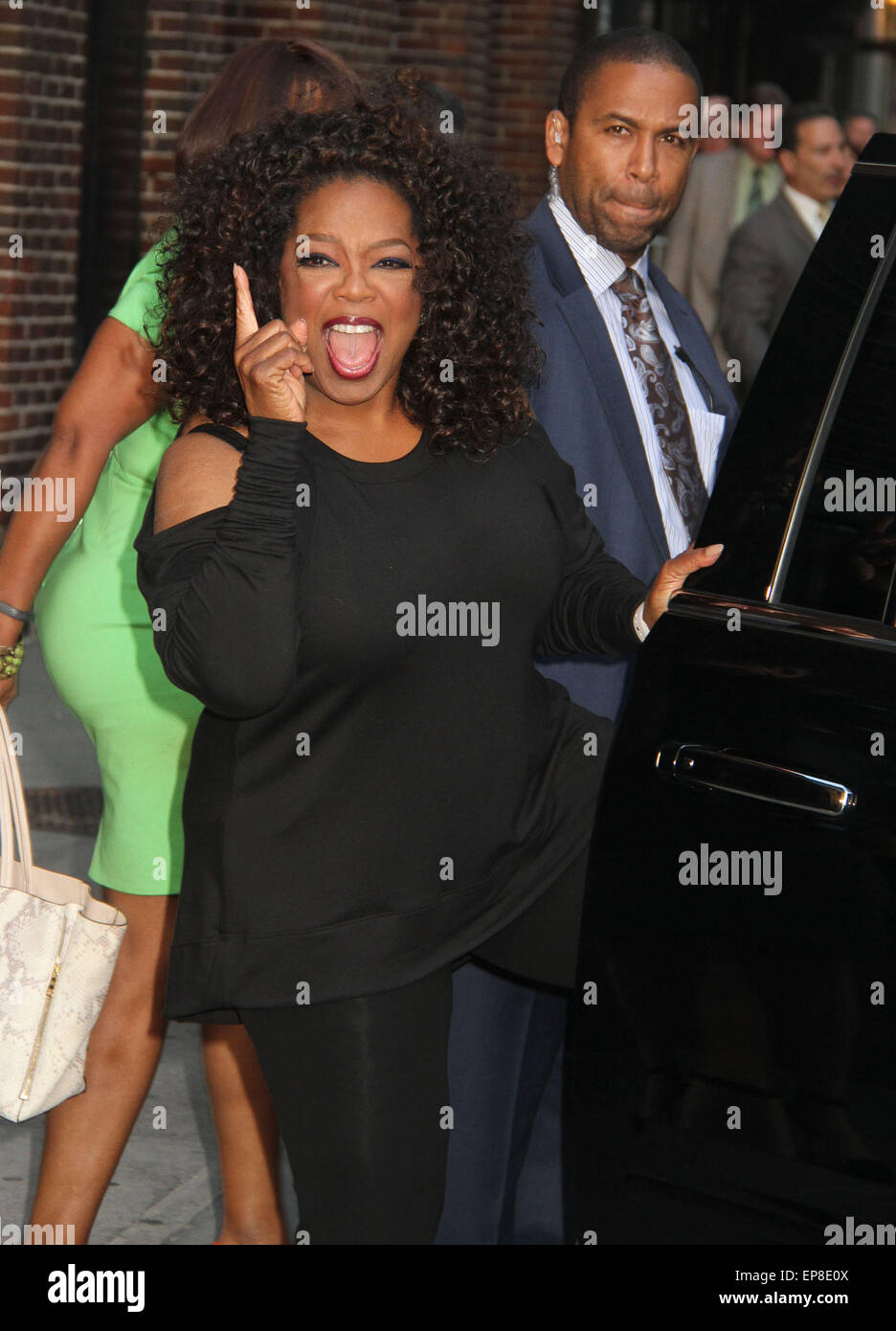 New York, USA. 14th May, 2015. OPRAH WINFREY exits after her appearance