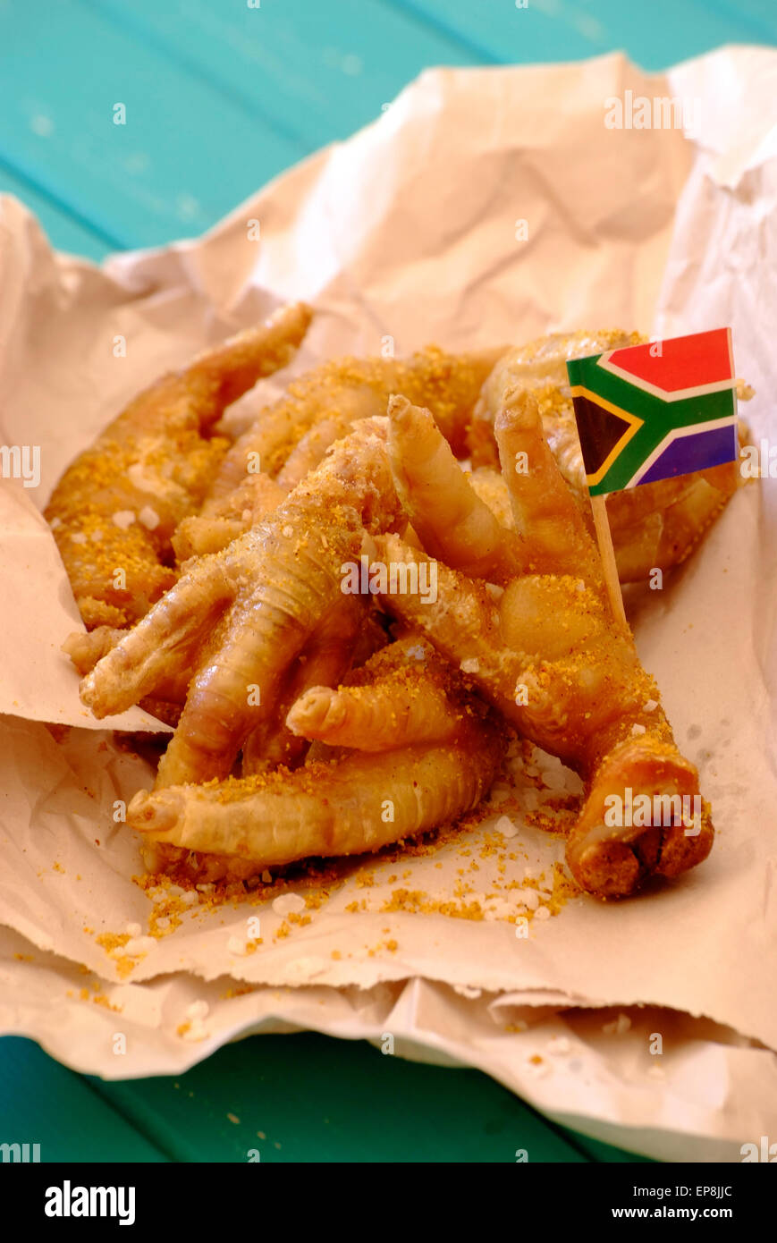 walkie talkies or chicken feet are a common south african street food they  are chicken feet often served with pap and curried stew or deep fried Stock  Photo - Alamy