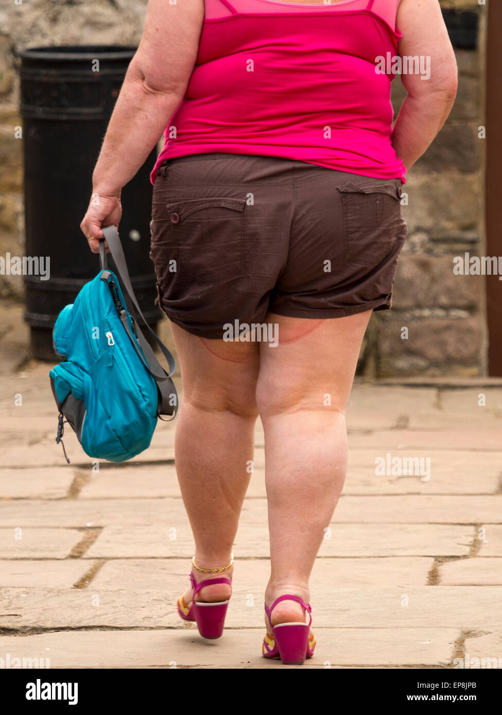 Female wearing shorts and fat hi-res stock photography and images - Alamy