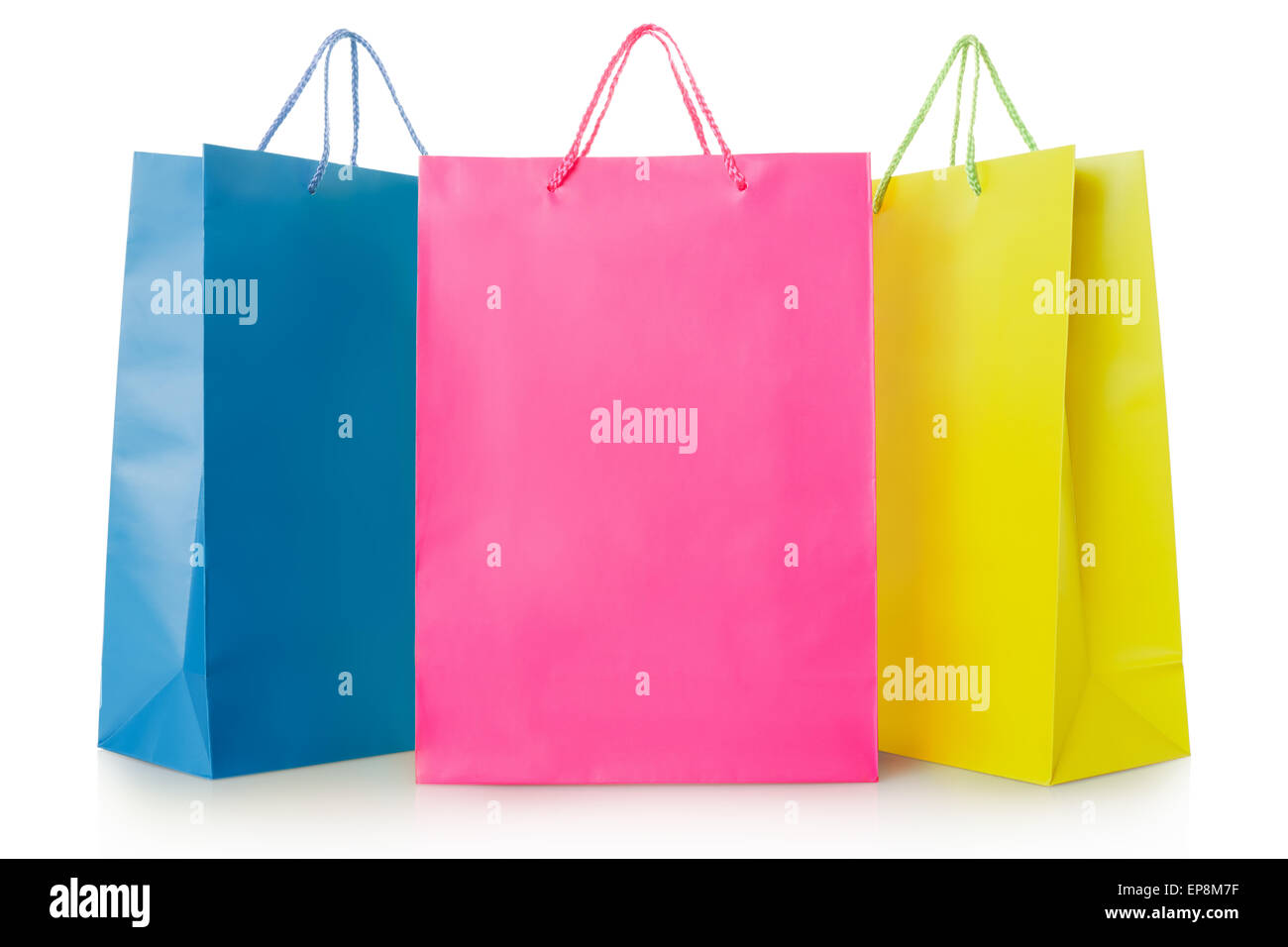 Colorful shopping bags in paper Stock Photo