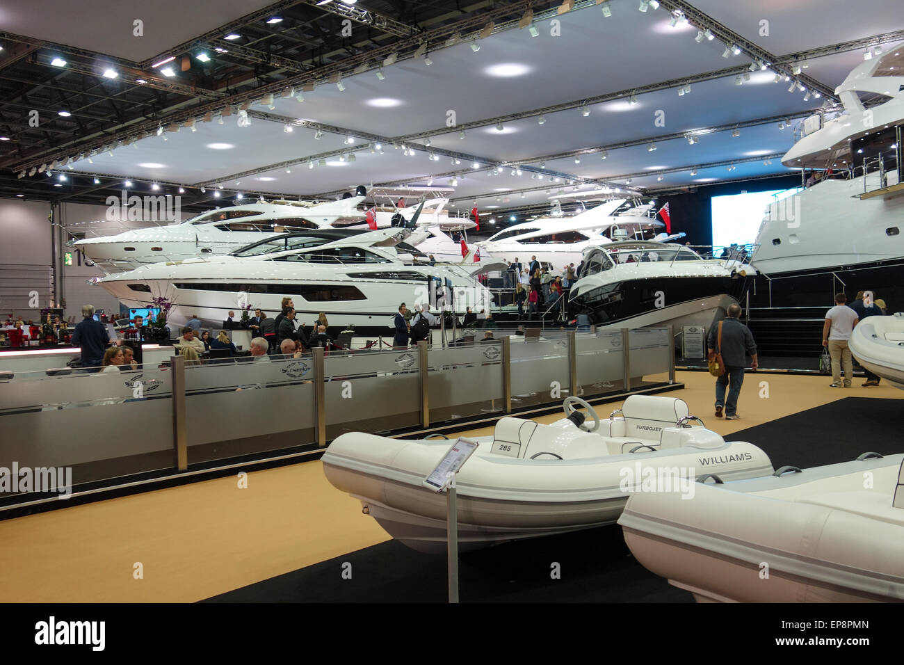 Inside London Boat Show, Excel, London Stock Photo